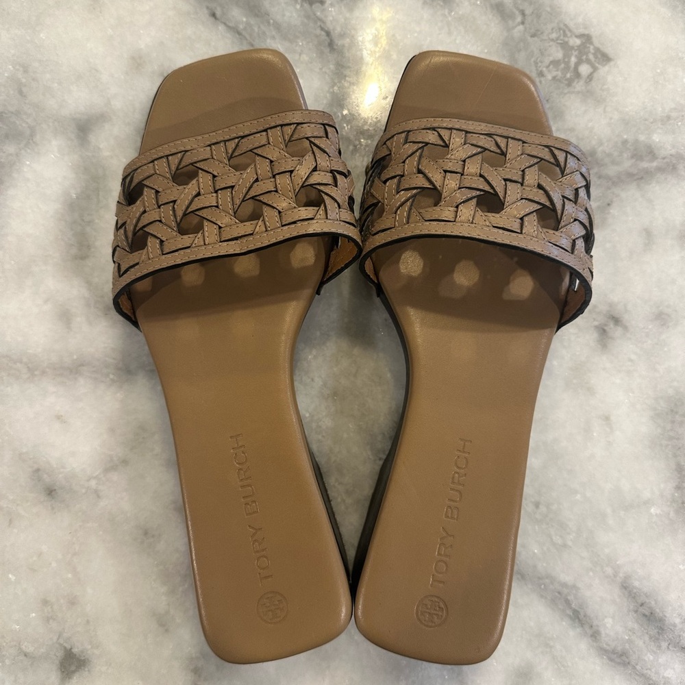 Tory Burch Women's Tan Slide Sandals